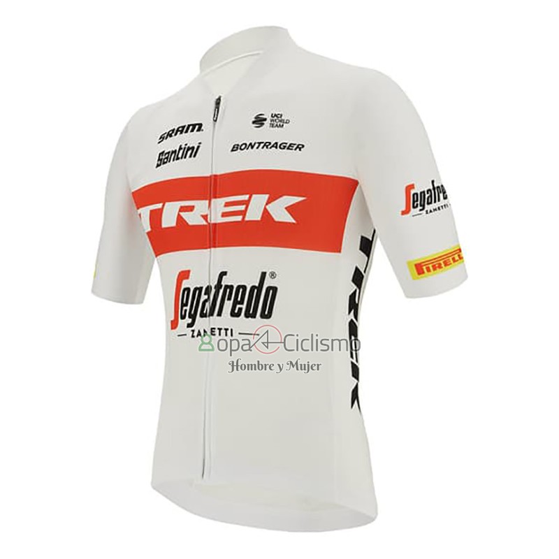 Trek Segafrojoo Ropa Ciclismo Culotte Corto 2023 Hombre Mangas Cortas Blanco